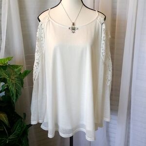 ⚜️ Zanzea Lace Embroidered Open Shoulder Blouse